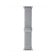 For Apple Watch 46mm / 49mm / 45mm / 44mm Kalebol Eight Buckle Wavy Braided Nylon Watch Band(Light Grey)