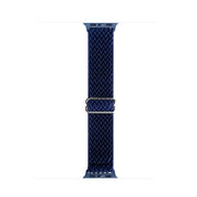 For Apple Watch 46mm / 49mm / 45mm / 44mm Kalebol Eight Buckle Wavy Braided Nylon Watch Band(Dark Blue)
