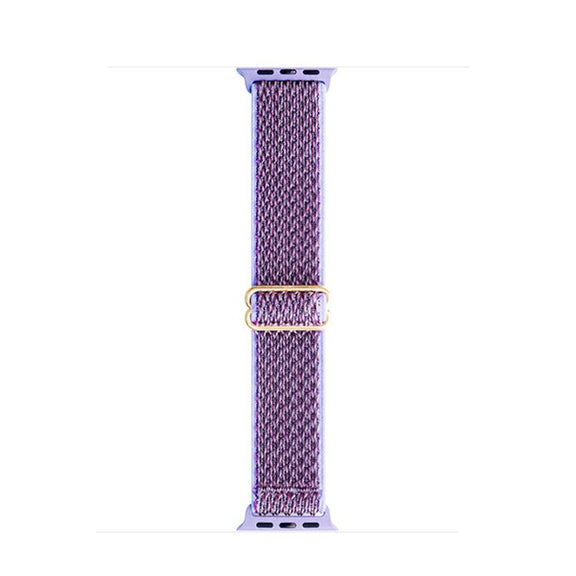 For Apple Watch 46mm / 49mm / 45mm / 44mm Kalebol Eight Buckle Wavy Braided Nylon Watch Band(Purple)