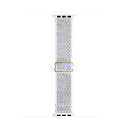 For Apple Watch 42mm / 41mm / 40mm / 38mm Kalebol Eight Buckle Wavy Braided Nylon Watch Band(White)