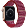 For Apple Watch 42mm / 41mm / 40mm / 38mm Kalebol Eight Buckle Wavy Braided Nylon Watch Band(Wine Red) - Watch Bands by Kalebol | Online Shopping South Africa | PMC TechLife | Buy Now Pay Later Mobicred