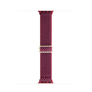 For Apple Watch 42mm / 41mm / 40mm / 38mm Kalebol Eight Buckle Wavy Braided Nylon Watch Band(Wine Red)