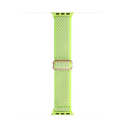 For Apple Watch 42mm / 41mm / 40mm / 38mm Kalebol Eight Buckle Wavy Braided Nylon Watch Band(Bright Green)