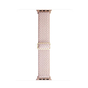 For Apple Watch 42mm / 41mm / 40mm / 38mm Kalebol Eight Buckle Wavy Braided Nylon Watch Band(Rose Pink)