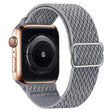 For Apple Watch 42mm / 41mm / 40mm / 38mm Kalebol Eight Buckle Wavy Braided Nylon Watch Band(Light Grey) - Watch Bands by Kalebol | Online Shopping South Africa | PMC TechLife | Buy Now Pay Later Mobicred