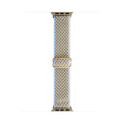 For Apple Watch 42mm / 41mm / 40mm / 38mm Kalebol Eight Buckle Wavy Braided Nylon Watch Band(Apricot)