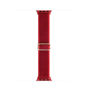 For Apple Watch 42mm / 41mm / 40mm / 38mm Kalebol Eight Buckle Wavy Braided Nylon Watch Band(Red)