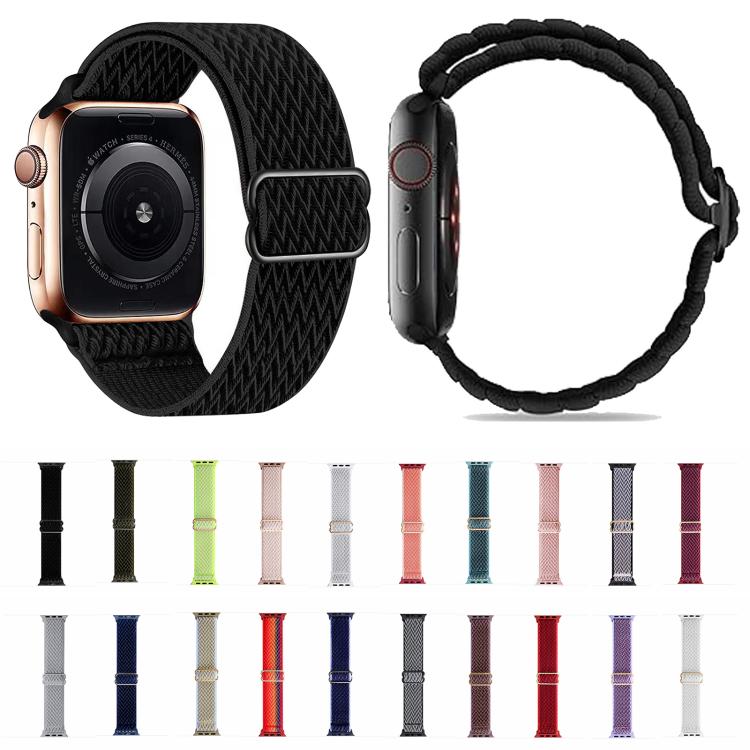 For Apple Watch 42mm / 41mm / 40mm / 38mm Kalebol Eight Buckle Wavy Braided Nylon Watch Band(Grey)