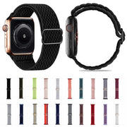 For Apple Watch 42mm / 41mm / 40mm / 38mm Kalebol Eight Buckle Wavy Braided Nylon Watch Band(Emerald Green)