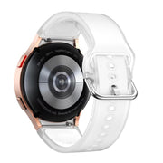 For Samsung Galaxy Watch 7  / 6 / 5 / 4 Kalebol Glacier Transparent Silicone Watch Band(White)