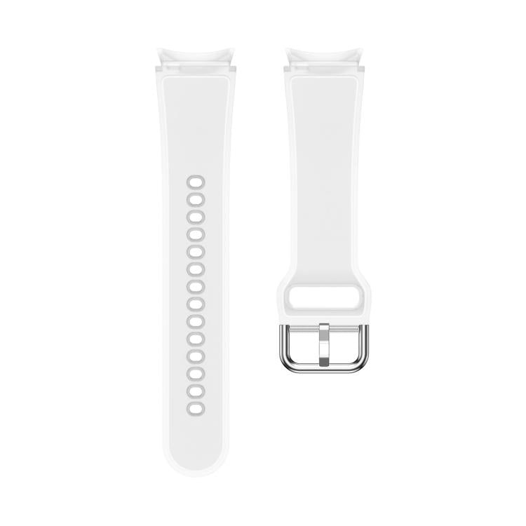 For Samsung Galaxy Watch 7  / 6 / 5 / 4 Kalebol Glacier Transparent Silicone Watch Band(White)