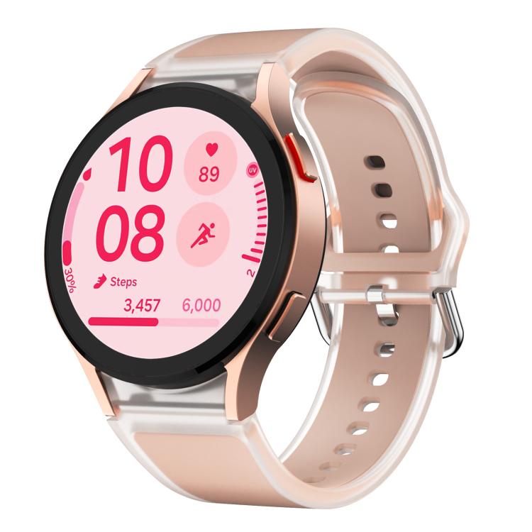 For Samsung Galaxy Watch 7  / 6 / 5 / 4 Kalebol Glacier Transparent Silicone Watch Band(Pink) - free shipping - PMc TechLife - Order now!