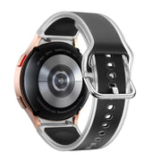 For Samsung Galaxy Watch 7  / 6 / 5 / 4 Kalebol Glacier Transparent Silicone Watch Band(Black)