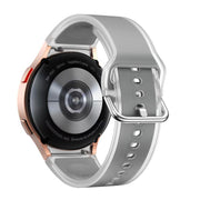 For Samsung Galaxy Watch 7  / 6 / 5 / 4 Kalebol Glacier Transparent Silicone Watch Band(Light Grey)