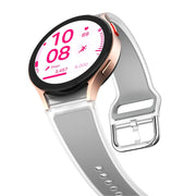 For Samsung Galaxy Watch 7  / 6 / 5 / 4 Kalebol Glacier Transparent Silicone Watch Band(Light Grey)