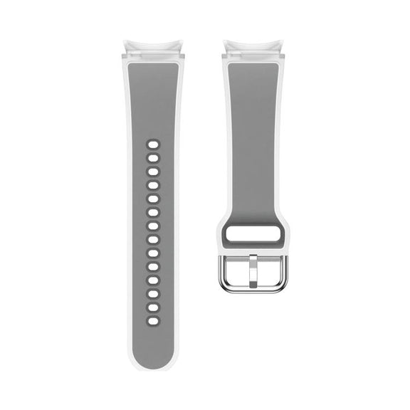 For Samsung Galaxy Watch 7  / 6 / 5 / 4 Kalebol Glacier Transparent Silicone Watch Band(Light Grey)