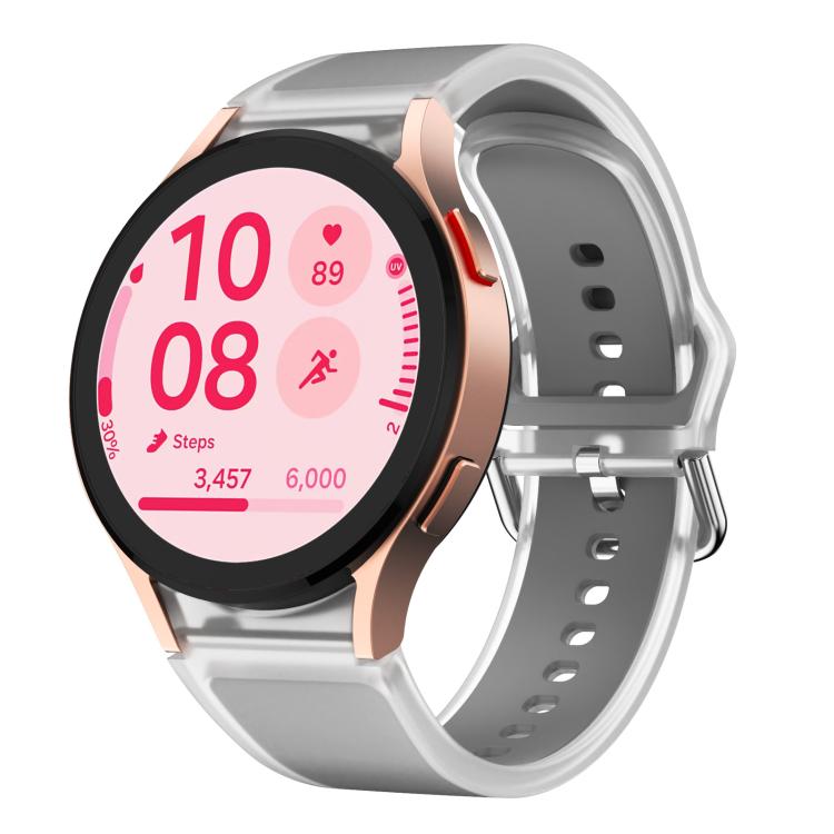 For Samsung Galaxy Watch 7  / 6 / 5 / 4 Kalebol Glacier Transparent Silicone Watch Band(Light Grey) - free shipping - PMc TechLife - Order now!