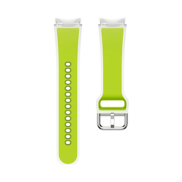 For Samsung Galaxy Watch 7  / 6 / 5 / 4 Kalebol Glacier Transparent Silicone Watch Band(Lime)