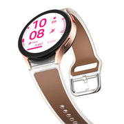 For Samsung Galaxy Watch 7  / 6 / 5 / 4 Kalebol Glacier Transparent Silicone Watch Band(Dark Brown)