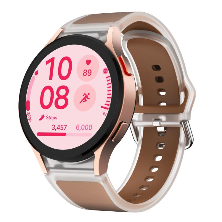 For Samsung Galaxy Watch 7  / 6 / 5 / 4 Kalebol Glacier Transparent Silicone Watch Band(Dark Brown) - free shipping - PMc TechLife - Order now!
