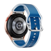 For Samsung Galaxy Watch 7  / 6 / 5 / 4 Kalebol Glacier Transparent Silicone Watch Band(Cyan-blue)