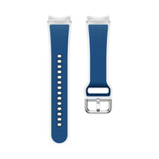 For Samsung Galaxy Watch 7  / 6 / 5 / 4 Kalebol Glacier Transparent Silicone Watch Band(Cyan-blue)