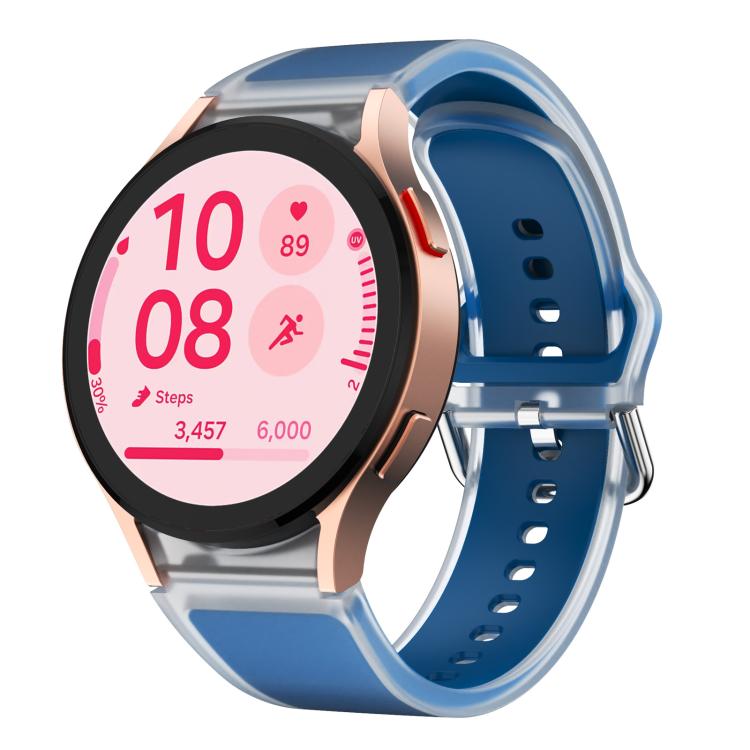 For Samsung Galaxy Watch 7  / 6 / 5 / 4 Kalebol Glacier Transparent Silicone Watch Band(Cyan-blue) - free shipping - PMc TechLife - Order now!
