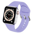 For Apple Watch 46mm / 49mm / 45mm / 44mm Kalebol Metal Pin Buckle Silicone Watch Band(Light Purple) - Watch Bands by Kalebol | Online Shopping South Africa | PMC TechLife | Buy Now Pay Later Mobicred