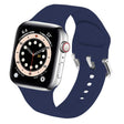 For Apple Watch 46mm / 49mm / 45mm / 44mm Kalebol Metal Pin Buckle Silicone Watch Band(Dark Blue) - Watch Bands by Kalebol | Online Shopping South Africa | PMC TechLife | Buy Now Pay Later Mobicred