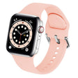 For Apple Watch 42mm / 41mm / 40mm / 38mm Kalebol Metal Pin Buckle Silicone Watch Band(Pink) - Watch Bands by Kalebol | Online Shopping South Africa | PMC TechLife | Buy Now Pay Later Mobicred