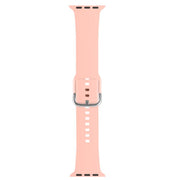 For Apple Watch 42mm / 41mm / 40mm / 38mm Kalebol Metal Pin Buckle Silicone Watch Band(Pink)