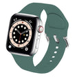 For Apple Watch 42mm / 41mm / 40mm / 38mm Kalebol Metal Pin Buckle Silicone Watch Band(Pine Green) - Watch Bands by Kalebol | Online Shopping South Africa | PMC TechLife | Buy Now Pay Later Mobicred