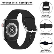 For Apple Watch 46mm / 49mm / 45mm / 44mm Kalebol Metal Pin Buckle Silicone Watch Band(Pine Green)