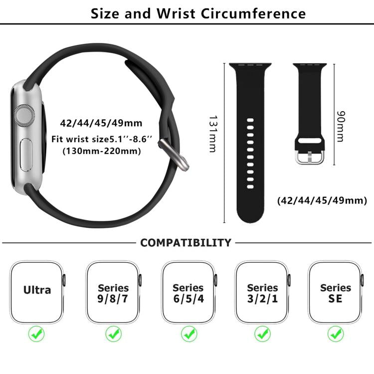 For Apple Watch 42mm / 41mm / 40mm / 38mm Kalebol Metal Pin Buckle Silicone Watch Band(Pine Green)