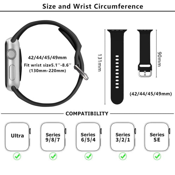 For Apple Watch 42mm / 41mm / 40mm / 38mm Kalebol Metal Pin Buckle Silicone Watch Band(Mint Green)