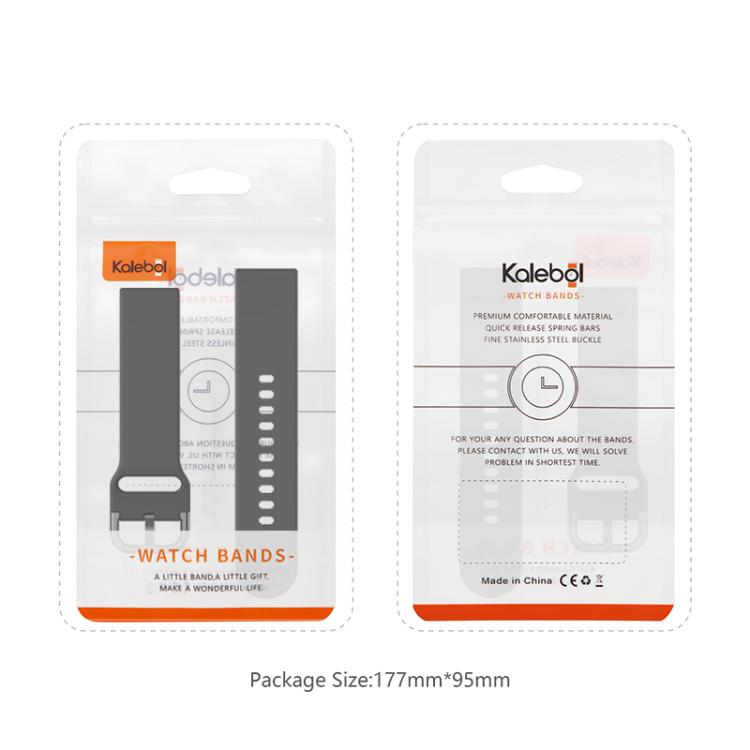 For Apple Watch 42mm / 41mm / 40mm / 38mm Kalebol Metal Pin Buckle Silicone Watch Band(Light Pink)
