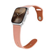 For Apple Watch 46mm / 49mm / 45mm / 44mm Kalebol Large Stud Buckle Leather Watch Band(Pink) - free shipping - PMc TechLife - Order now!