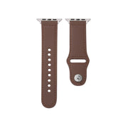 For Apple Watch 42mm / 41mm / 40mm / 38mm Kalebol Large Stud Buckle Leather Watch Band(Coffee)