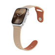 For Apple Watch 42mm / 41mm / 40mm / 38mm Kalebol Large Stud Buckle Leather Watch Band(Apricot) - free shipping - PMc TechLife - Order now!