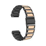 Kalebol 22mm Tooling Metal Zinc Alloy Watch Band(Black Rose Gold)