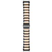 Kalebol 22mm Tooling Metal Zinc Alloy Watch Band(Black Rose Gold)