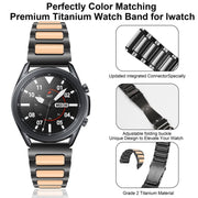 Kalebol 22mm Tooling Metal Zinc Alloy Watch Band(Black Rose Gold)