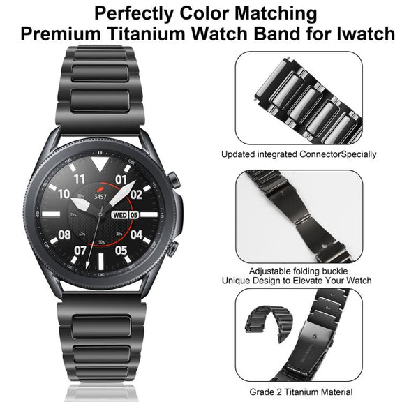 Kalebol 22mm Tooling Metal Zinc Alloy Watch Band(Black)