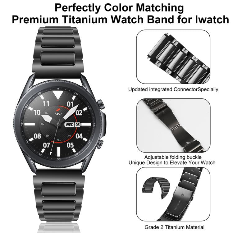 Kalebol 22mm Tooling Metal Zinc Alloy Watch Band(Black)
