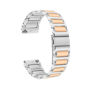 Kalebol 22mm Tooling Metal Zinc Alloy Watch Band(Silver Rose Gold)