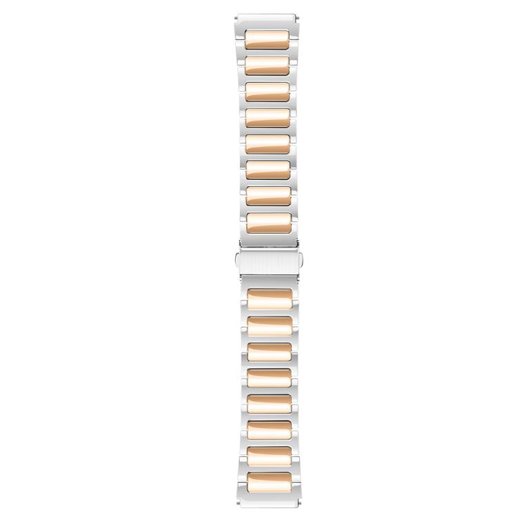 Kalebol 22mm Tooling Metal Zinc Alloy Watch Band(Silver Rose Gold)