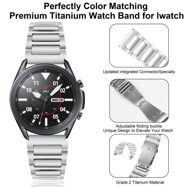Kalebol 22mm Tooling Metal Zinc Alloy Watch Band(Silver)