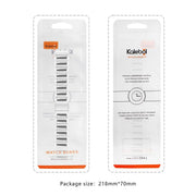 Kalebol 22mm Tooling Metal Zinc Alloy Watch Band(Silver Black)