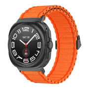 For Samsung Galaxy Watch Ultra 47mm Kalebol Ocean Loop Nylon Braided Watch Band(Orange)