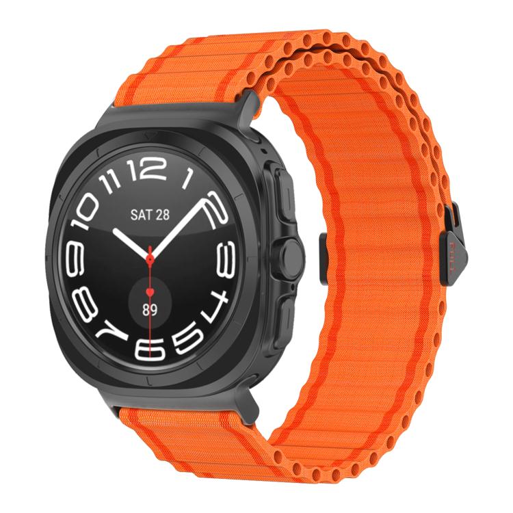 For Samsung Galaxy Watch Ultra 47mm Kalebol Ocean Loop Nylon Braided Watch Band(Orange) - free shipping - PMc TechLife - Order now!